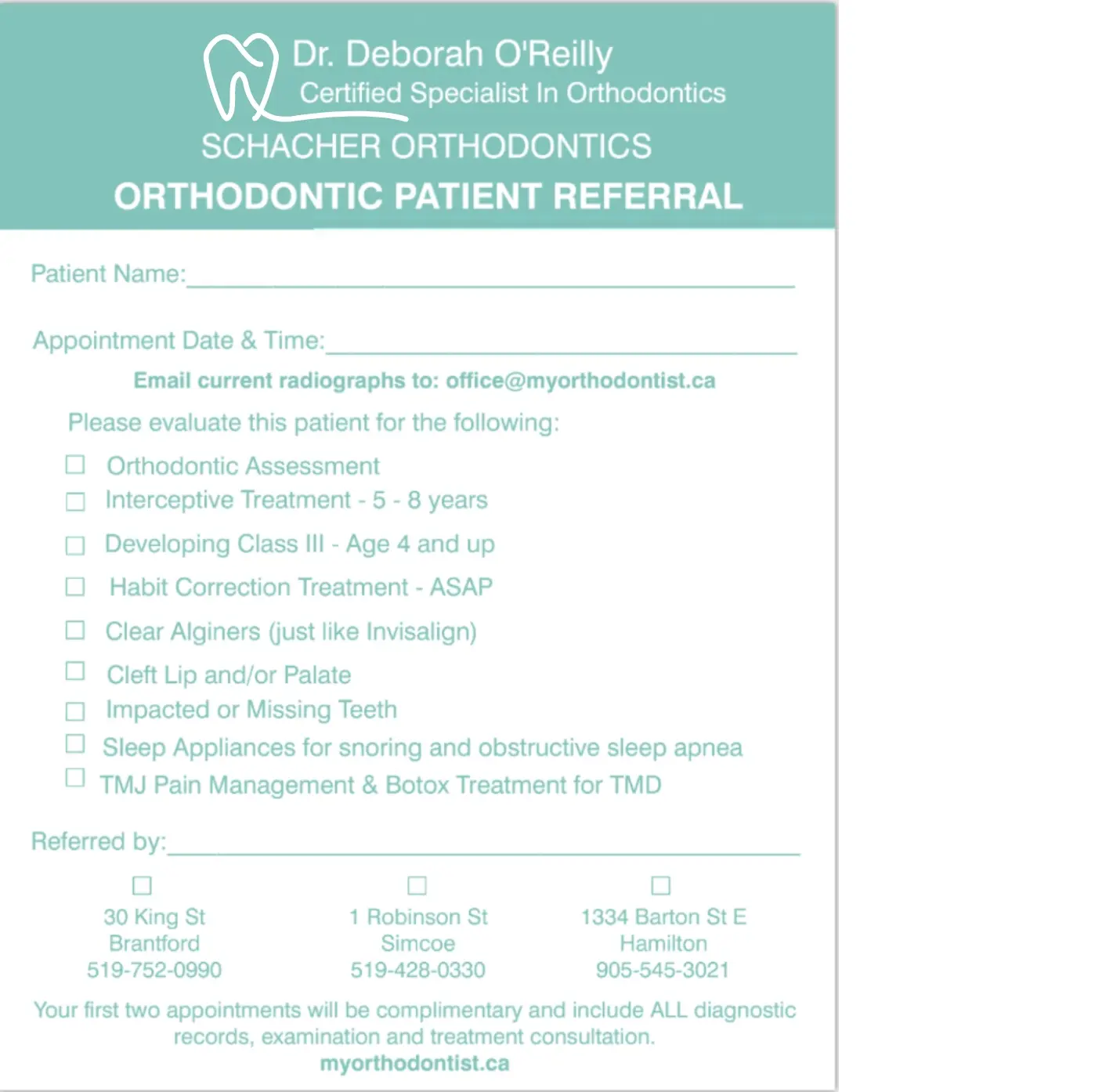 Schacher Orthodontics - Dr. Deborah O'Reilly - Orthodontists Canada